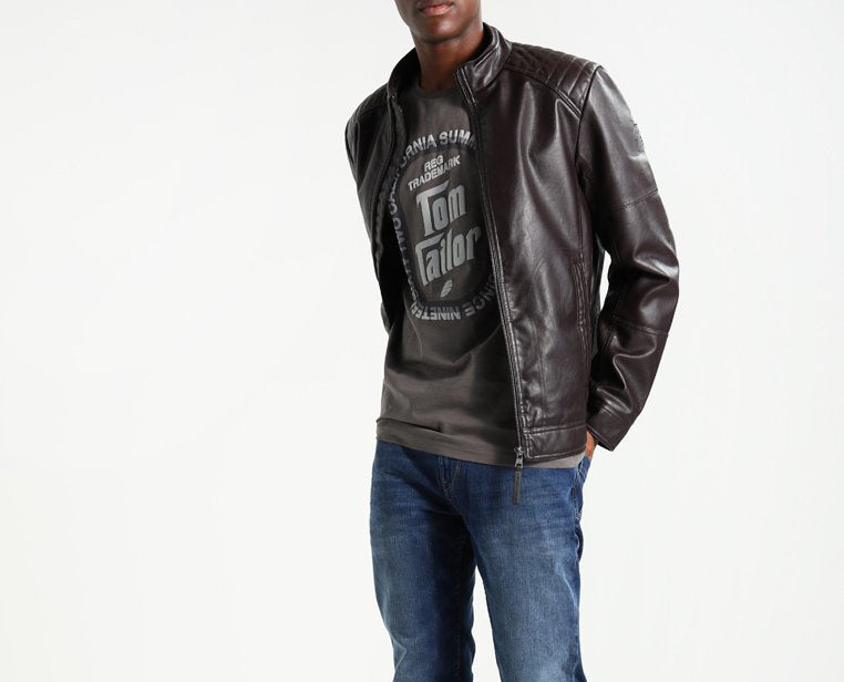 Biker Jacket - Men Real Lambskin Motorcycle Leather Biker Jacket KM263 - Koza Leathers