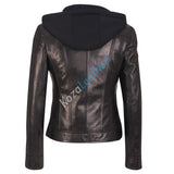 Biker / Motorcycle Jacket - Women Real Lambskin Leather Biker Jacket KW123 - Koza Leathers