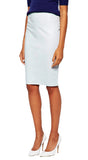 Women Real Lambskin Leather Slim Fit Skirt WS075