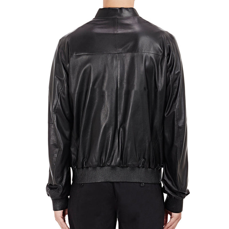 Biker Jacket - Men Real Lambskin Motorcycle Leather Biker Jacket KM337 - Koza Leathers