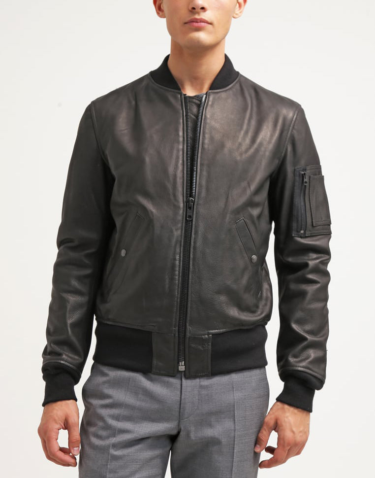 Biker Jacket - Men Real Lambskin Motorcycle Leather Biker Jacket KM266 - Koza Leathers
