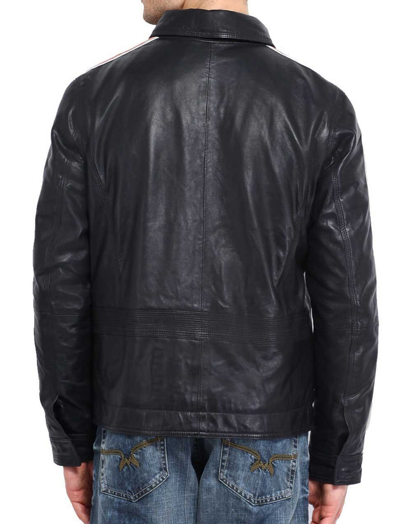 Biker Jacket - Men Real Lambskin Leather Jacket KM136 - Koza Leathers