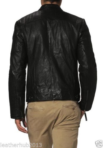 Biker Jacket - Men Real Lambskin Leather Jacket KM138 - Koza Leathers