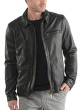 Men Real Lambskin Leather Jacket KM142