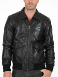 Biker Jacket - Men Real Lambskin Leather Jacket KM145 - Koza Leathers