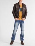 Biker Jacket - Men Real Lambskin Motorcycle Leather Biker Jacket KM231 - Koza Leathers