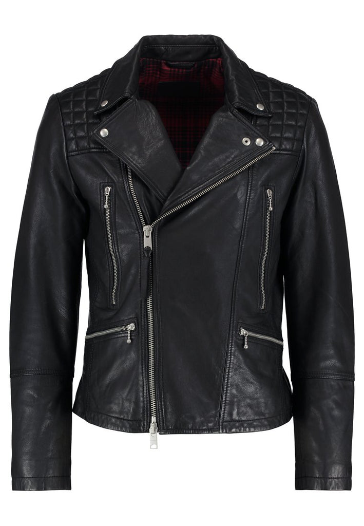 Biker Jacket - Men Real Lambskin Motorcycle Leather Biker Jacket KM268 - Koza Leathers