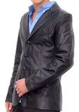 Koza Leathers Men's Real Lambskin Leather Blazer KB069