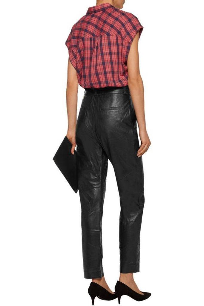 Koza Leathers Women's Real Lambskin Leather Skinny Pant WP071