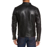 Biker Jacket - Men Real Lambskin Motorcycle Leather Biker Jacket KM341 - Koza Leathers