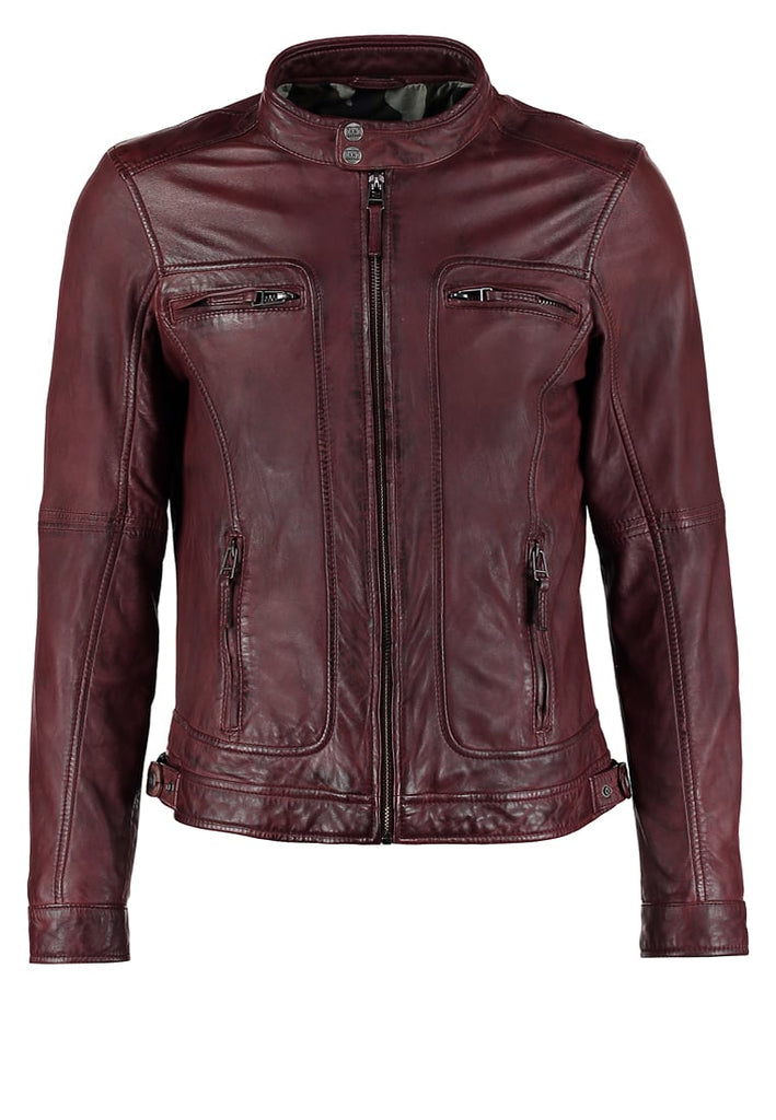 Biker Jacket - Men Real Lambskin Motorcycle Leather Biker Jacket KM270 - Koza Leathers