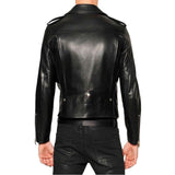 Biker Jacket - Men Real Lambskin Motorcycle Leather Biker Jacket KM342 - Koza Leathers
