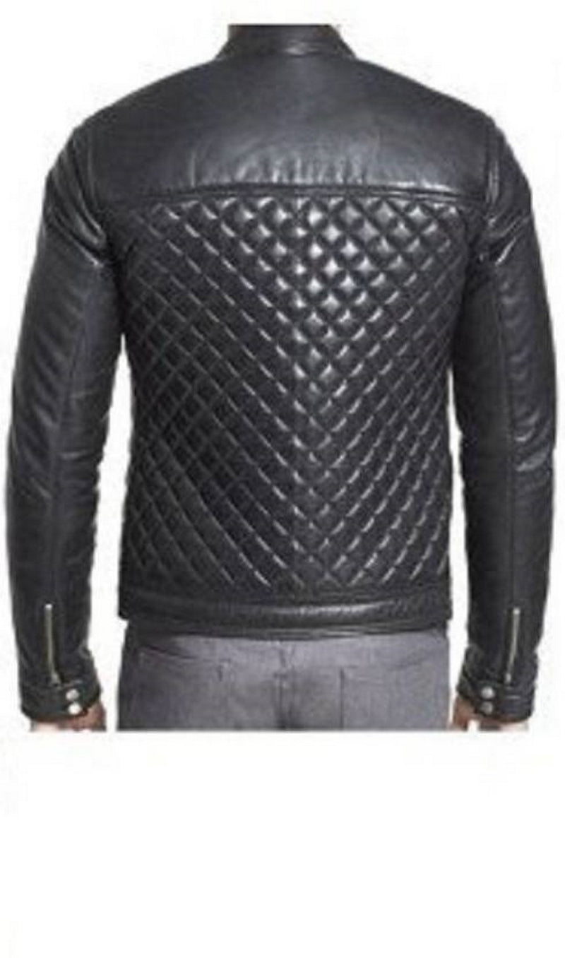 Biker Jacket - Men Real Lambskin Motorcycle Leather Biker Jacket KM421 - Koza Leathers