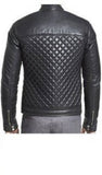 Biker Jacket - Men Real Lambskin Motorcycle Leather Biker Jacket KM421 - Koza Leathers