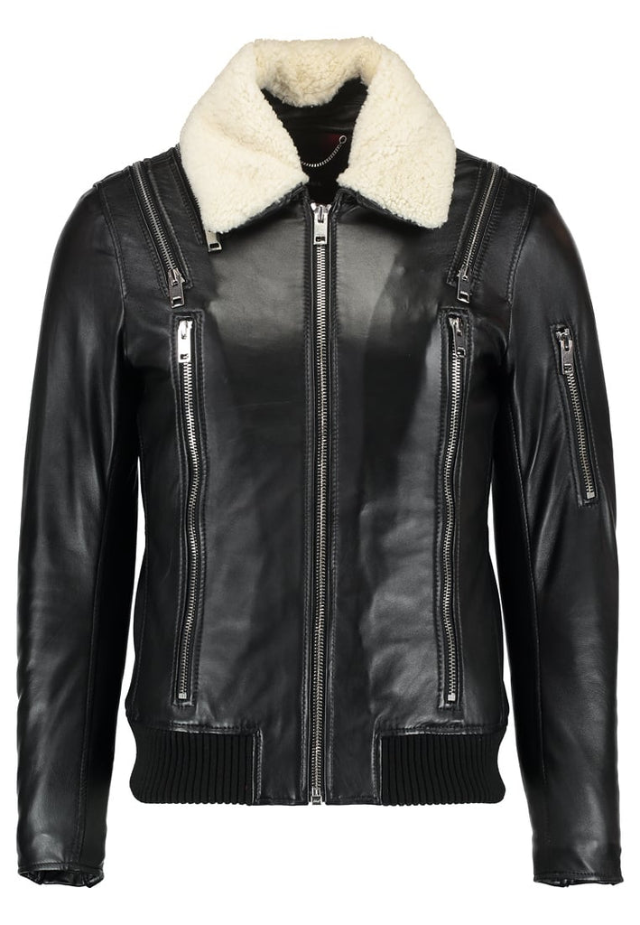 Biker Jacket - Men Real Lambskin Motorcycle Leather Biker Jacket KM273 - Koza Leathers