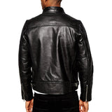 Biker Jacket - Men Real Lambskin Motorcycle Leather Biker Jacket KM344 - Koza Leathers