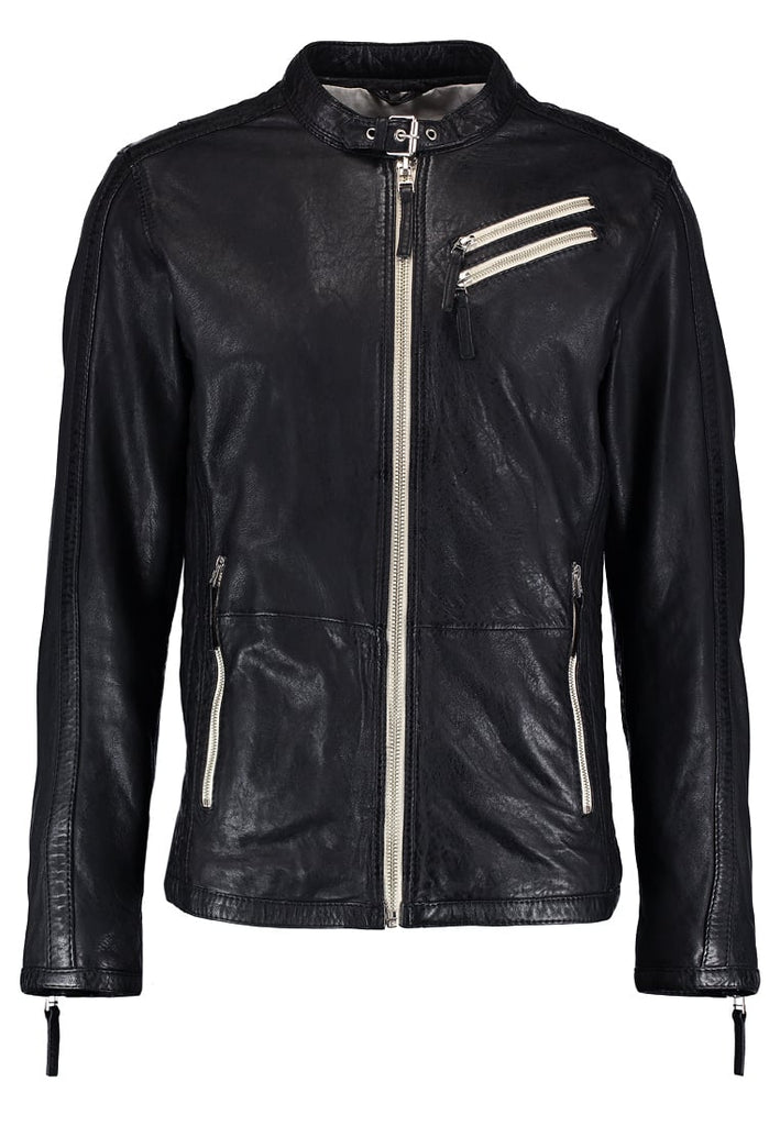 Biker Jacket - Men Real Lambskin Motorcycle Leather Biker Jacket KM274 - Koza Leathers