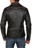 Biker Jacket - Men Real Lambskin Motorcycle Leather Biker Jacket KM422 - Koza Leathers