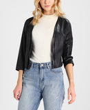 Koza Leathers Women's Real Lambskin Leather Bomber Jacket KW230