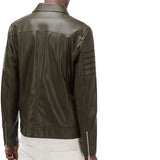 Biker Jacket - Men Real Lambskin Motorcycle Leather Biker Jacket KM345 - Koza Leathers