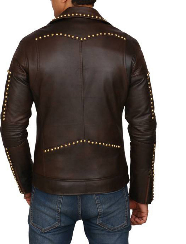 Biker Jacket - Men Real Lambskin Motorcycle Leather Biker Jacket KM424 - Koza Leathers