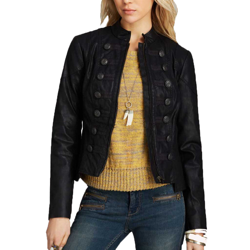 Biker / Motorcycle Jacket - Women Real Lambskin Leather Biker Jacket KW446 - Koza Leathers