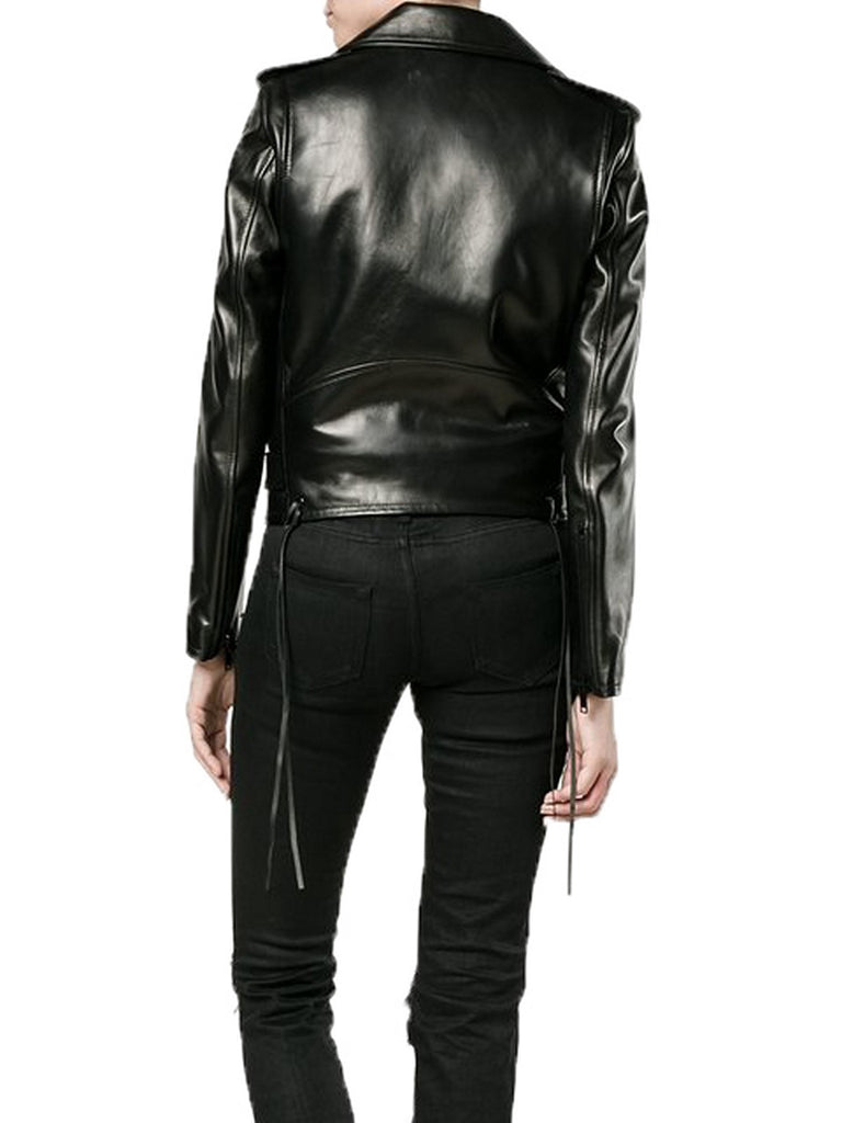 Biker / Motorcycle Jacket - Women Real Lambskin Leather Biker Jacket KW542 - Koza Leathers