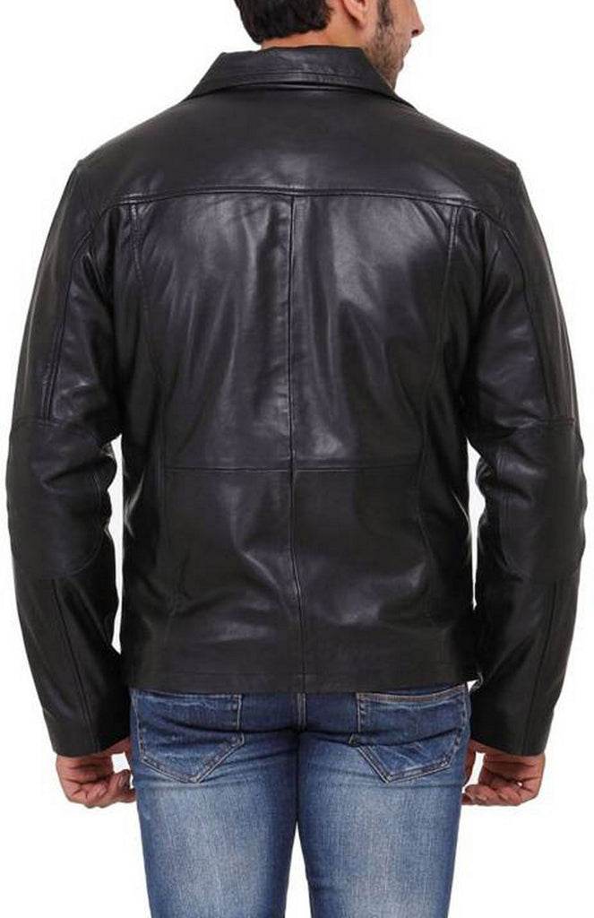 Biker Jacket - Men Real Lambskin Motorcycle Leather Biker Jacket KM426 - Koza Leathers