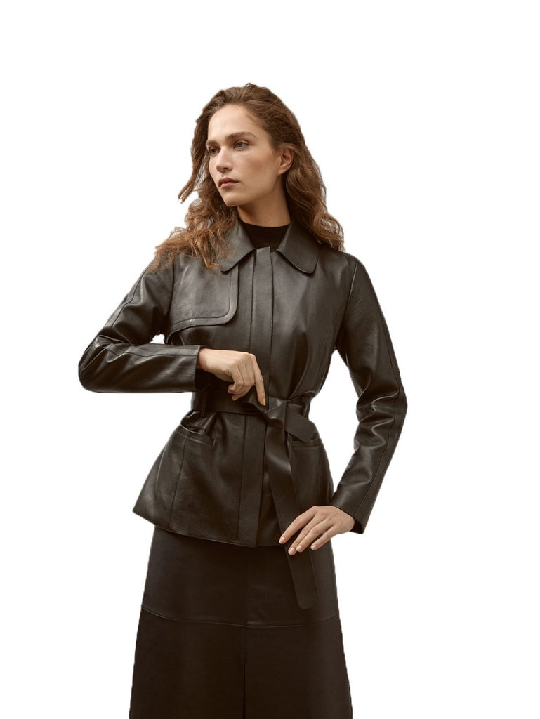 Biker / Motorcycle Jacket - Women Real Lambskin Leather Biker Jacket KW481 - Koza Leathers