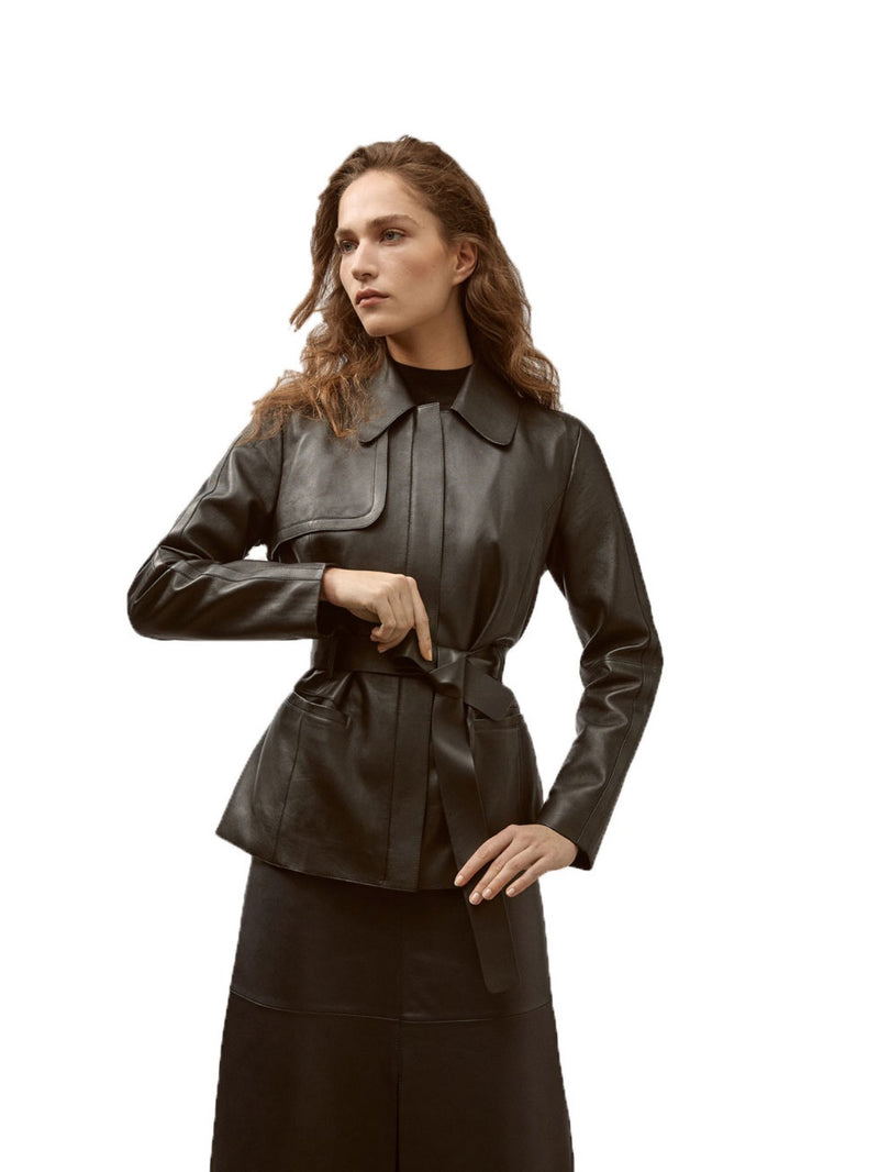 Biker / Motorcycle Jacket - Women Real Lambskin Leather Biker Jacket KW481 - Koza Leathers