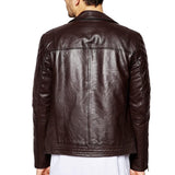 Biker Jacket - Men Real Lambskin Motorcycle Leather Biker Jacket KM348 - Koza Leathers