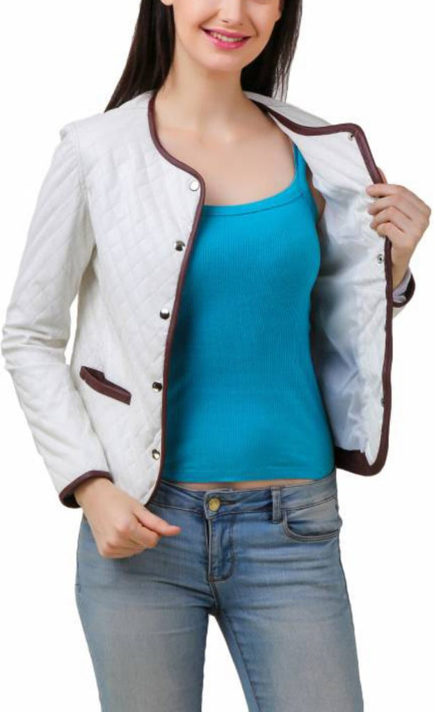 Biker / Motorcycle Jacket - Women Real Lambskin Leather Biker Jacket KW412 - Koza Leathers