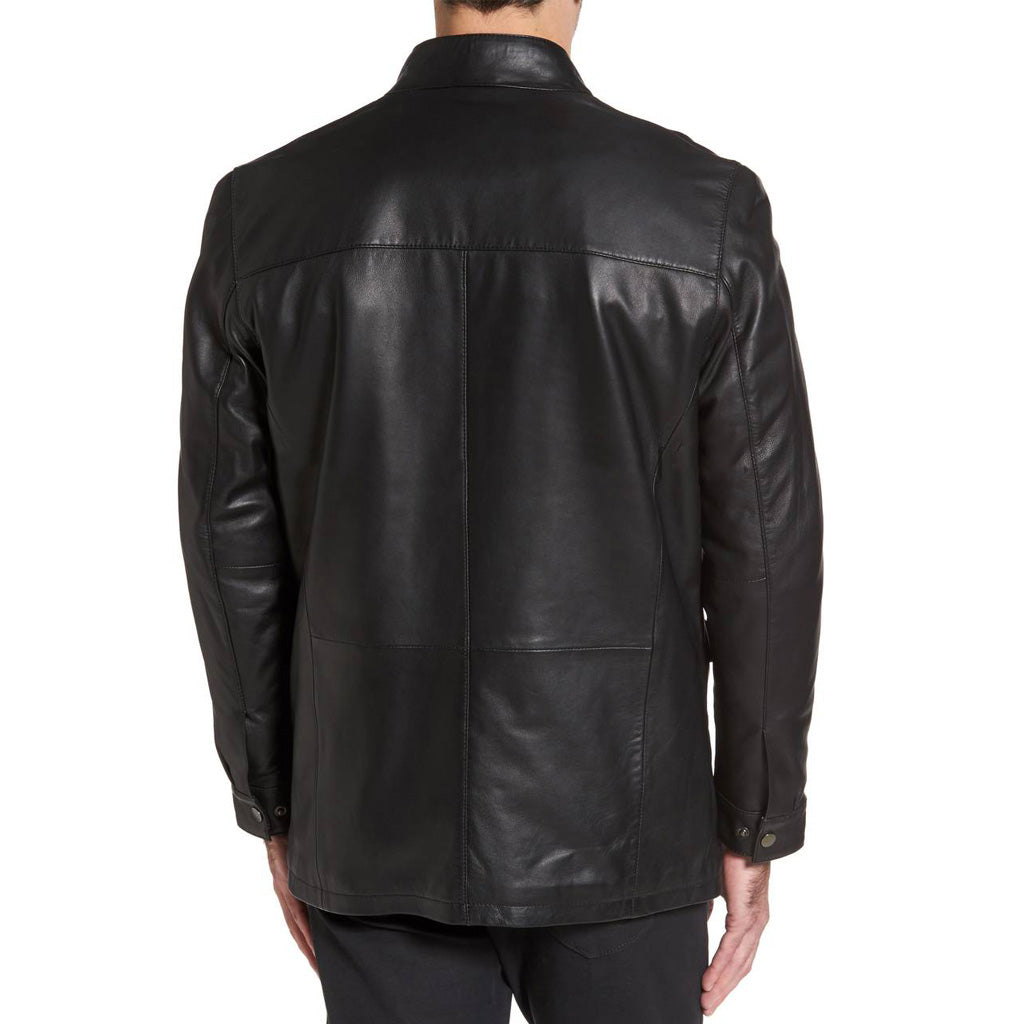 Biker Jacket - Men Real Lambskin Motorcycle Leather Biker Jacket KM349 - Koza Leathers