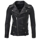 Women Real Lambskin Leather Biker Jacket KW049