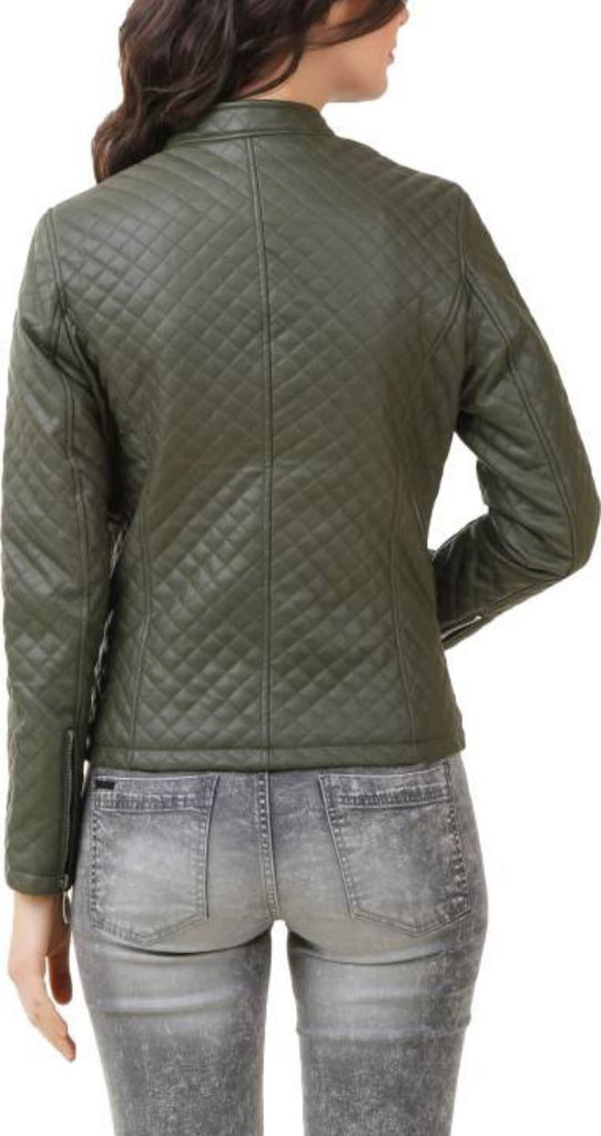 Biker / Motorcycle Jacket - Women Real Lambskin Leather Biker Jacket KW413 - Koza Leathers
