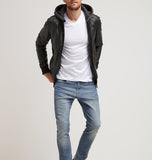 Biker Jacket - Men Real Lambskin Motorcycle Leather Biker Jacket KM282 - Koza Leathers