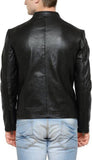 Biker Jacket - Men Real Lambskin Motorcycle Leather Biker Jacket KM430 - Koza Leathers