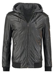 Biker Jacket - Men Real Lambskin Motorcycle Leather Biker Jacket KM282 - Koza Leathers