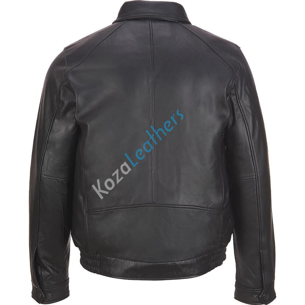 Biker Jacket - Men Real Lambskin Motorcycle Leather Biker Jacket KM181 - Koza Leathers