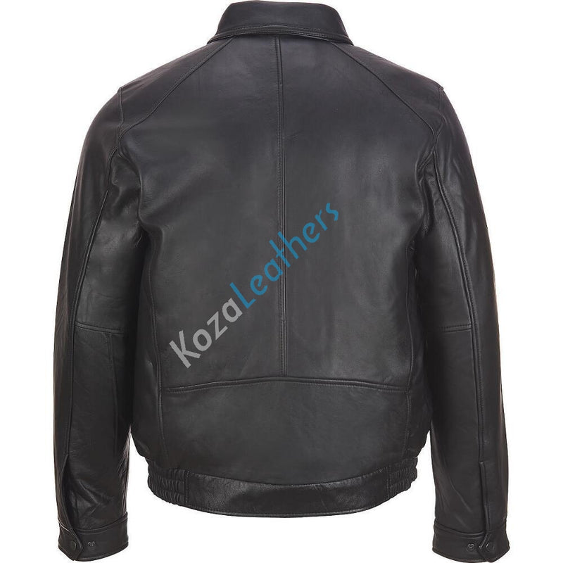Biker Jacket - Men Real Lambskin Motorcycle Leather Biker Jacket KM181 - Koza Leathers