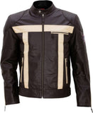 Men Real Lambskin Motorcycle Leather Biker Jacket KM432