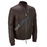 Men Real Lambskin Motorcycle Leather Biker Jacket KM182