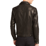 Biker Jacket - Men Real Lambskin Motorcycle Leather Biker Jacket KM353 - Koza Leathers