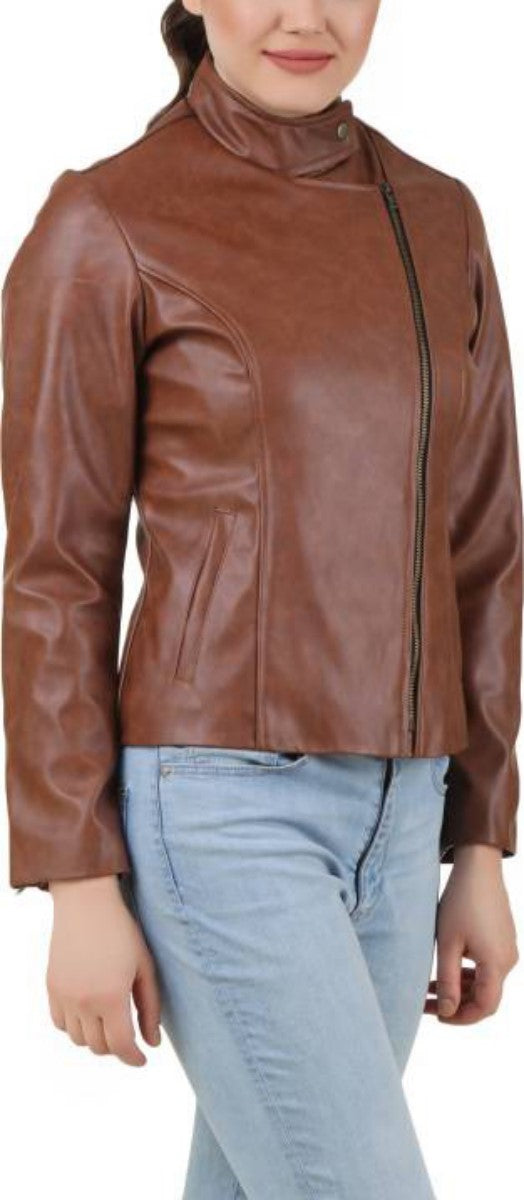 Biker / Motorcycle Jacket - Women Real Lambskin Leather Biker Jacket KW415 - Koza Leathers