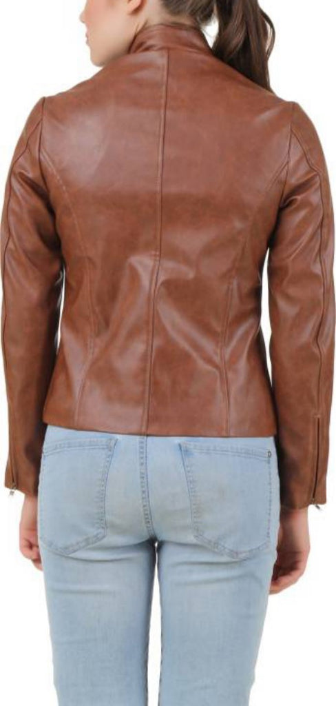 Biker / Motorcycle Jacket - Women Real Lambskin Leather Biker Jacket KW415 - Koza Leathers