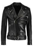 Biker Jacket - Men Real Lambskin Motorcycle Leather Biker Jacket KM285 - Koza Leathers
