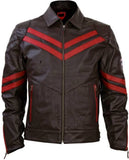 Men Real Lambskin Motorcycle Leather Biker Jacket KM434