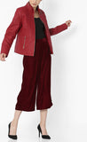 Women Real Lambskin Leather Biker Jacket KW558