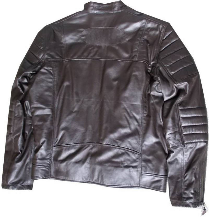 Biker Jacket - Men Real Lambskin Motorcycle Leather Biker Jacket KM382 - Koza Leathers