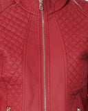 Biker / Motorcycle Jacket - Women Real Lambskin Leather Biker Jacket KW558 - Koza Leathers